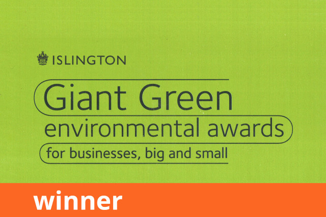 Islington Council Giant Green Environmental Awards, Environmental Champion, Winner 2009