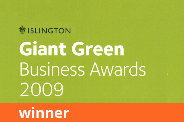 Islington Council Green Giant Business Awards, Winner 2009